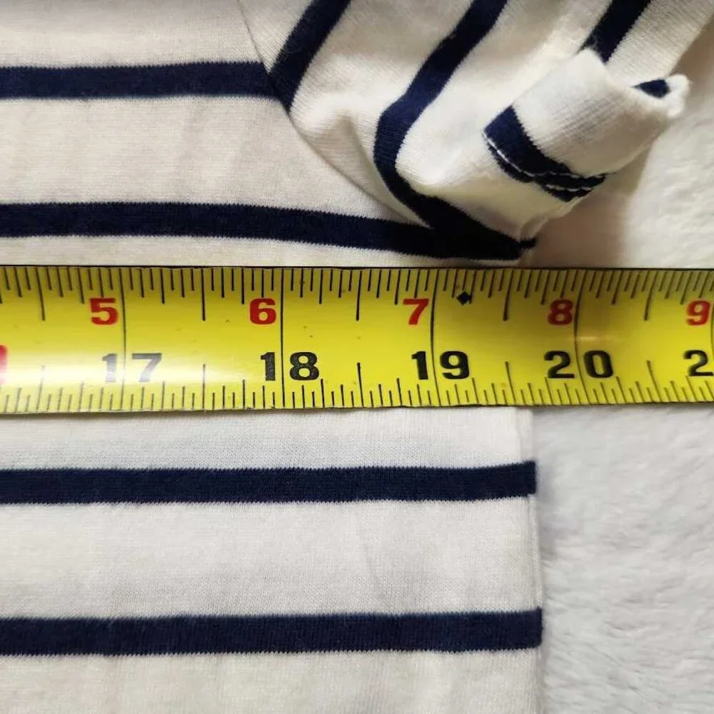 New women's J Crew Factory beaded sequin lobster striped Collector tee - Picture 6 of 9